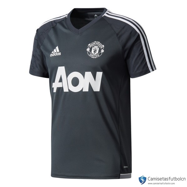 Camiseta Entrenamiento Manchester United 2017-18 Gris Marino